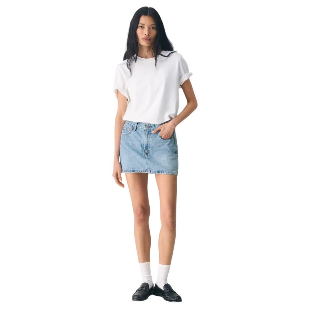Aritzia Denim Forum ‘90s Ricci Micro Denim Skirt NEW Size 23 7 Years Bleu Taboo